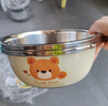 国风不锈钢盆304食品级洗奶瓶盆奶瓶清洗盆和面专用盆家用厨房揉面盆 实+漏26CM+食物夹（蓝白随机发） 实拍图