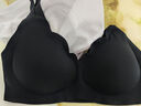 ubras花瓣杯软支撑文胸罩细肩带女士内衣女无钢圈聚拢黑-背心M 实拍图