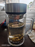 京东京造 茶杯 双层玻璃茶水分离泡茶咖啡杯子带把手大容量500ml 实拍图