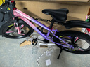 凤凰山地自行车男女变速山地车碟刹青少年儿童自行车学生单车 星际 粉紫【单速+三刀轮】 22寸【适合130-170cm】 实拍图