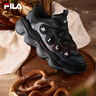 FILA【杨幂同款】官方豌豆鞋女鞋老爹鞋运动鞋冬季新款运动休闲鞋 黑/影黑灰-BD 38 实拍图