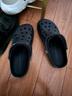 卡骆驰（CROCS）洞洞鞋贝雅男鞋女鞋轻便耐磨一脚蹬拖鞋休闲鞋|10126 【预售】黑色-001 41 /42(260mm) 实拍图