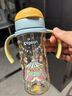 贝亲（Pigeon）自然成长翻盖直饮吸管 大童奶瓶330ml 马戏团 18月+ AA279 实拍图