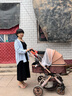 ANGI BABY婴儿推车可坐可躺婴儿车轻便折叠新生儿减震高景观双向儿童手推车 轻奢香槟金【一键收车+四轮EVA】 实拍图