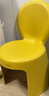 禧天龙 家用塑料福娃椅  亮丽黄 耐磨稳固儿童凳椅子  安全加厚靠背凳 实拍图
