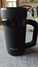 富光办公保温杯商务水杯子带把手带滤网茶杯304不锈钢水杯壶黑色500ml 实拍图