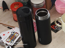炊大皇保温杯 316L医用级不锈钢茶水分离商务便携智能保温杯 黑色 490ml 实拍图