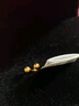 明牌珠宝  足金黄金圆珠若隐耳钉金耳环女送礼AFH0088工费70 足金 约0.96克 实拍图
