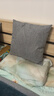 La Torretta抱枕靠垫 办公室腰枕靠枕床头欧简约可拆洗纯色亚麻沙发垫 灰 实拍图