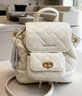 CHARLES&KEITH菱格大容量柔软多用背包书包双肩包包女包生日礼物CK2-60151400 Cream奶白色 S 实拍图