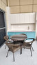 凝企阳台休闲桌椅户外桌椅套装藤椅三件套阳台喝茶桌椅组合庭院小茶台 90双层圆桌 四椅一桌 实拍图