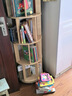 莱美汇实木旋转书架360度落地移动置物架一体靠墙边小窄柜家用转角书柜 【实木五层】44*166CM-无漆松木 实拍图