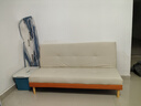 沙发小户型出租屋折叠多功能沙发客厅新款公寓卧室折叠两用沙发床 米白拼橙色【免洗猫爪皮】 1.5米双人位 实拍图