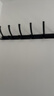 淼源挂衣钩玄关衣服挂钩连排墙上门后墙壁挂钩衣帽钩壁挂勾衣柜挂钩架 黑色凤尾排钩/六钩/总长55厘米 实拍图