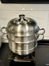 爱仕达（ASD）蒸锅304不锈钢三层家用汤锅蒸煮炖 双层复底28CM大容量蒸笼G3 实拍图