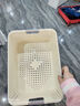 名创优品同款 杂物收纳筐塑料桌面收纳盒厨房橱柜零食玩具整理筐 奶油色高款特大号 实拍图