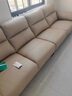 全友家居现代简约头层牛皮沙发带脚凳客厅家具直排真皮沙发茶几组合 浅卡其 | 3.0m（102711沙发） 实拍图