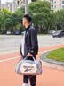 锐步（Reebok）多功能旅行包男士大容量斜挎运动健身包干湿分离手提行李包女 银灰色-鞋仓/干湿分离/大容量37L 实拍图