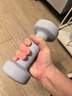 Keep 彩色浸塑哑铃 男士女士家用健身肌肉手臂塑形轻重量水蓝 2kg*2 实拍图