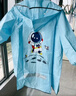 牧萌儿童雨衣带书包位男童女童女孩加长全身学生雨披 蓝色太空人 4XL 实拍图