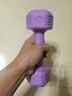 环保彩色小哑铃男生宿舍大学生瑜伽跳操瘦女士健身初减肥 梦幻紫 1KG *1只   实物以标题为准 实拍图
