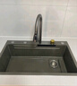JOMOW九牧王洗菜盆5MM厚瀑布飞雨厨房水槽大单槽304不锈钢洗菜池 68*45cm枪灰色(飞雨瀑布) 抽拉飞雨套餐+台控下水+洗杯器+净水龙头 实拍图