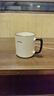 马克杯陶瓷杯竖纹杯子早餐杯水杯办公室牛奶大容量杯子咖啡 黑白色 1个 400ml 实拍图
