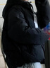 森马（Semir）90绒羽绒服女短款小宽松连帽高蓬面包服冬防泼水防风立领外套百搭 【显瘦小A廓形】黑色（灰鸭绒）90001 M 实拍图