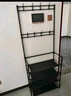 侑家良品简易鞋架门口家用一体挂衣架多功能收纳鞋柜衣帽架多层组装置物架 实拍图