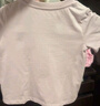 戴维贝拉（DAVE＆BELLA）女童短袖儿童t恤男童夏装童装男孩衣服宝宝半袖白色体桖婴儿上衣 粉色【DB2221435】 90 cm（建议身高80-90cm） 实拍图