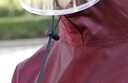 添晴 雨衣电动车雨衣加厚加大男女加长遮脚雨披电瓶车摩托车骑行雨具 【7XL】加大遮脚-枣红 实拍图