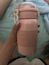 爱舒贝（AISHUBEI）简约保温杯女生高颜值双饮水杯大容量316不锈钢孕妇产妇吸管杯子 粉色500ml+小猫金属贴+立体贴+杯刷 实拍图