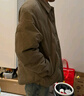 GXG男装宽松短款羽绒服衬衫外套冬季 卡其色 180/XL 实拍图