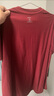立蒙（LIMENG）男女装素色180g全棉短袖t恤圆领宽松体恤打底衫 酒红 XL 实拍图
