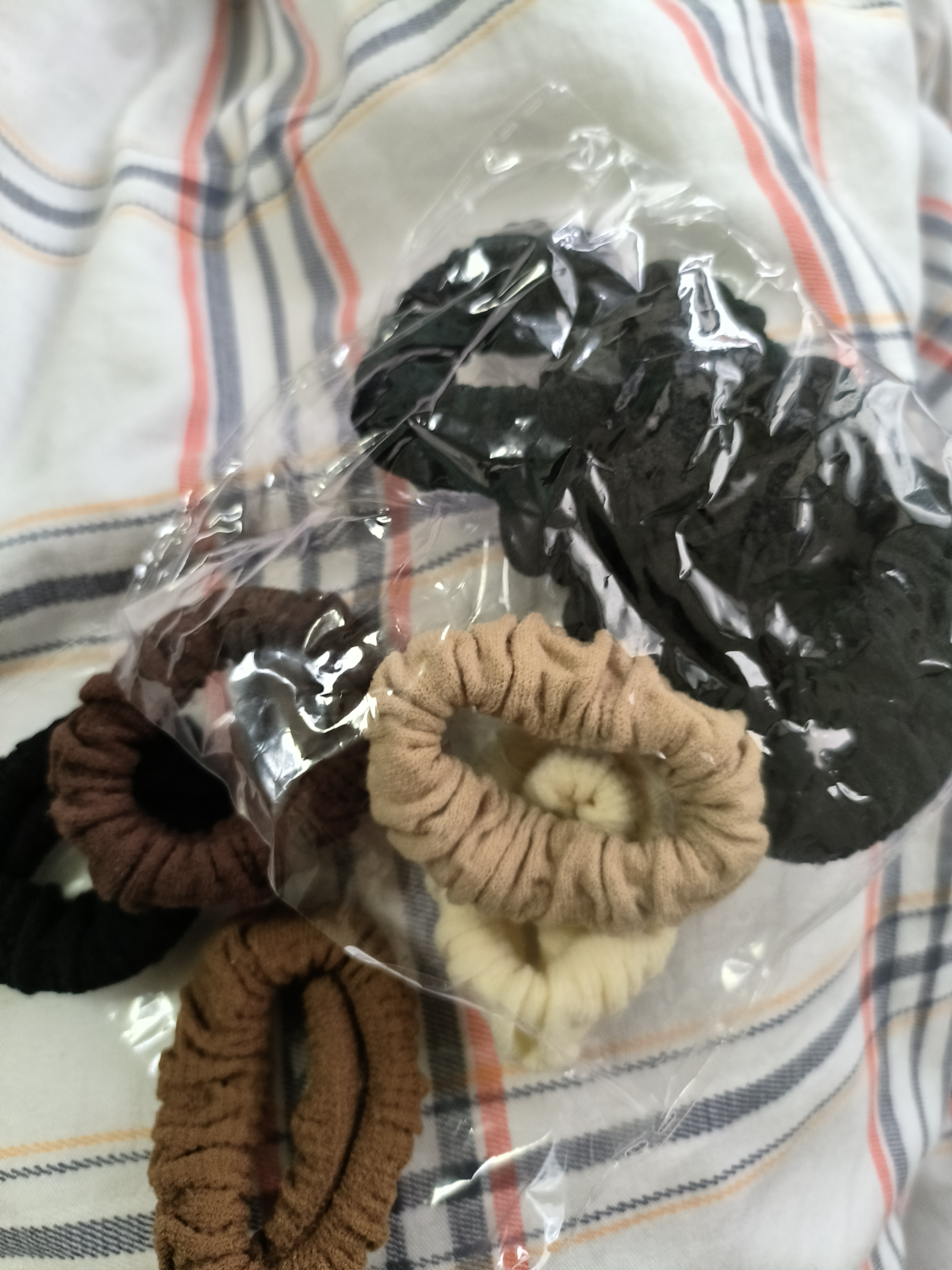 烨翡俪10根加粗褶皱高马尾丸子头发圈皮筋头绳高弹力毛巾圈发绳女发饰 实拍图