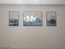 Sixpoetry 客厅装饰画现代简约沙发背景墙壁画轻奢三联晶瓷画大气高档挂画 家和万事兴（铝合金外框） 晶瓷画左右40*60+中间80*60亮面 实拍图