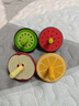 弥鹿（MiDeer）儿童彩色旋转手动幼儿园木质玩具男孩女孩水果款迷你小陀螺4只装 实拍图