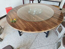 圣度朗餐桌钢化玻璃转盘圆桌旋转圆盘饭店加厚转台酒店底座饭桌防爆圆形 辅助轮 6轮转盘 店主 120cm 直径厚8mm 实拍图