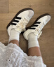 adidas「T头鞋」VL COURT复古休闲板鞋德训鞋男女阿迪达斯轻运动 汉玉白/黑色/树脂黄   36 实拍图