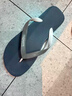 黑玛人字拖男防滑防臭拖鞋外穿休闲沙滩鞋厚底凉拖鞋一脚蹬 深蓝色 41 (265mm) 实拍图