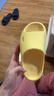 朴西小鲨鱼软底儿童凉拖鞋男童宝宝洗澡防滑家居室内拖鞋女童 奶油黄 实拍图
