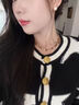 TFY秋冬美拉德虎眼石毛衣链长款轻奢高级感项链女款2026新款衣服配饰 串珠项链+吊坠毛衣链 实拍图