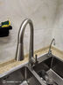 箭牌（ARROW） 厨房抽拉式水龙头304不锈钢冷热双控洗菜盆洗碗池水槽龙头可旋转 D 天鹅颈  三出水不锈钢拉丝抽拉龙头 实拍图