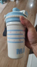 oktp可爱双饮保温杯学生女高颜值316带吸管水杯咖啡杯子水壶生日礼物 蓝色410ml【带茶漏+赠蝴蝶结】 实拍图