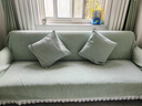 纽丝乐 沙发垫套罩全包布艺沙发巾四季全盖布毯子北欧坐垫组合沙发通用 素色-灰色（小花边） 180*130CM一片【适合单人位】 实拍图