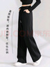 班尼路（Baleno）加绒拼接直筒裤女2025年冬季新款高腰藏肉保暖时尚百搭休闲长裤 实拍图