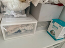 抽屉式收纳箱塑料透明衣柜收纳盒衣物储物柜子衣服收纳神器整理箱 40*28*15.5cm 【18L】 白色透明/两个装 实拍图