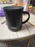 THERMOS膳魔师保温杯马克咖啡杯440ml带盖茶杯男女情侣水杯子TCDG-451 BK 实拍图