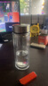 希诺（HEENOOR）抗菌玻璃杯双层隔热办公车载水杯男2025新款泡茶杯子XN-9303KT 实拍图