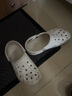 CROCS卡骆驰洞洞鞋贝雅男鞋女鞋轻便耐磨一脚蹬拖鞋休闲鞋|10126 白-100 37 /38(230mm) 实拍图